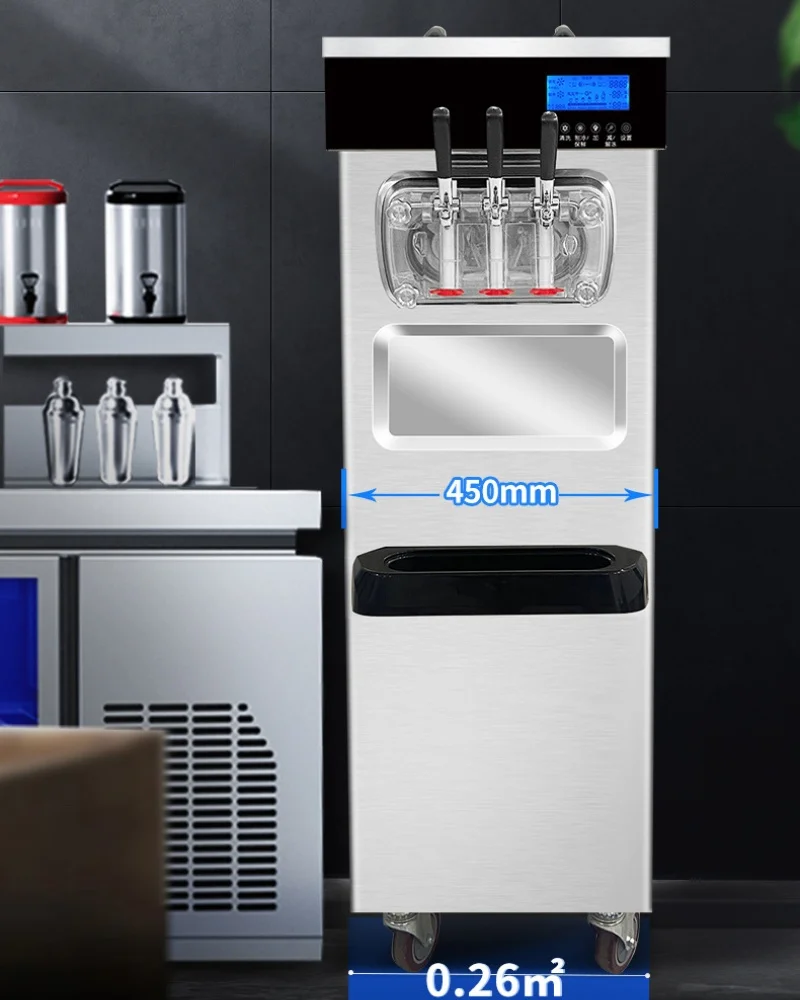 Desktop Economical Commercial Stainless Steel Soft Ice Cream Machine With 3Flavors Making Ice Cream
Desktop Economical Commercial Stainless Steel Soft Ice Cream Machine With 3Flavors Making Ice Cream