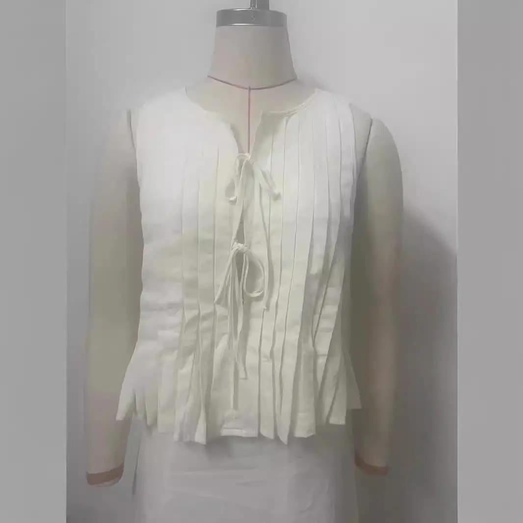 Women's Cotton Linen irt Tied Design Cusizable Workwear Personalized Service Faionable Fem Button up Top
Women's Cotton Linen irt Tied Design Cusizable Workwear Personalized Service Faionable Fem Button up Top