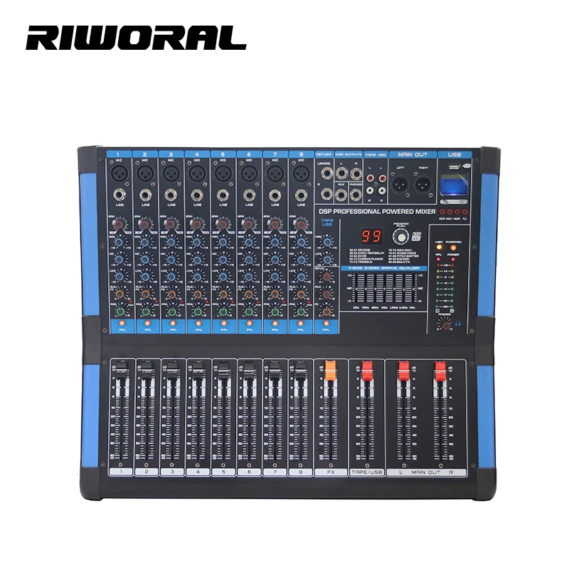TC-8D 8 Channels Power Mixer Professional Karaoke Amplifier Mixer Sound System for DJ Stage
TC-8D 8 Channels Power Mixer Professional Karaoke Amplifier Mixer Sound System for DJ Stage