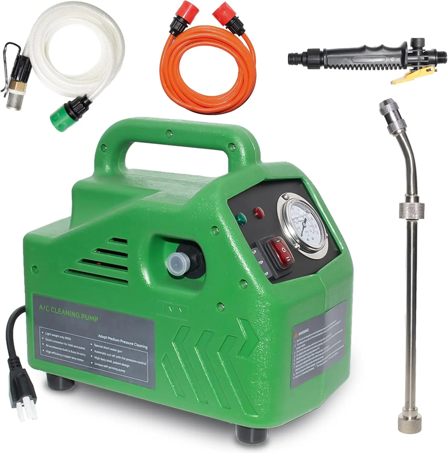 Portable Pressure Washer for HVAC Coil Cleaning, 120V 80W, Flow Rate 4L/min, Working Pressure 0.7-1.0MPa
Portable Pressure Washer for HVAC Coil Cleaning, 120V 80W, Flow Rate 4L/min, Working Pressure 0.7-1.0MPa
