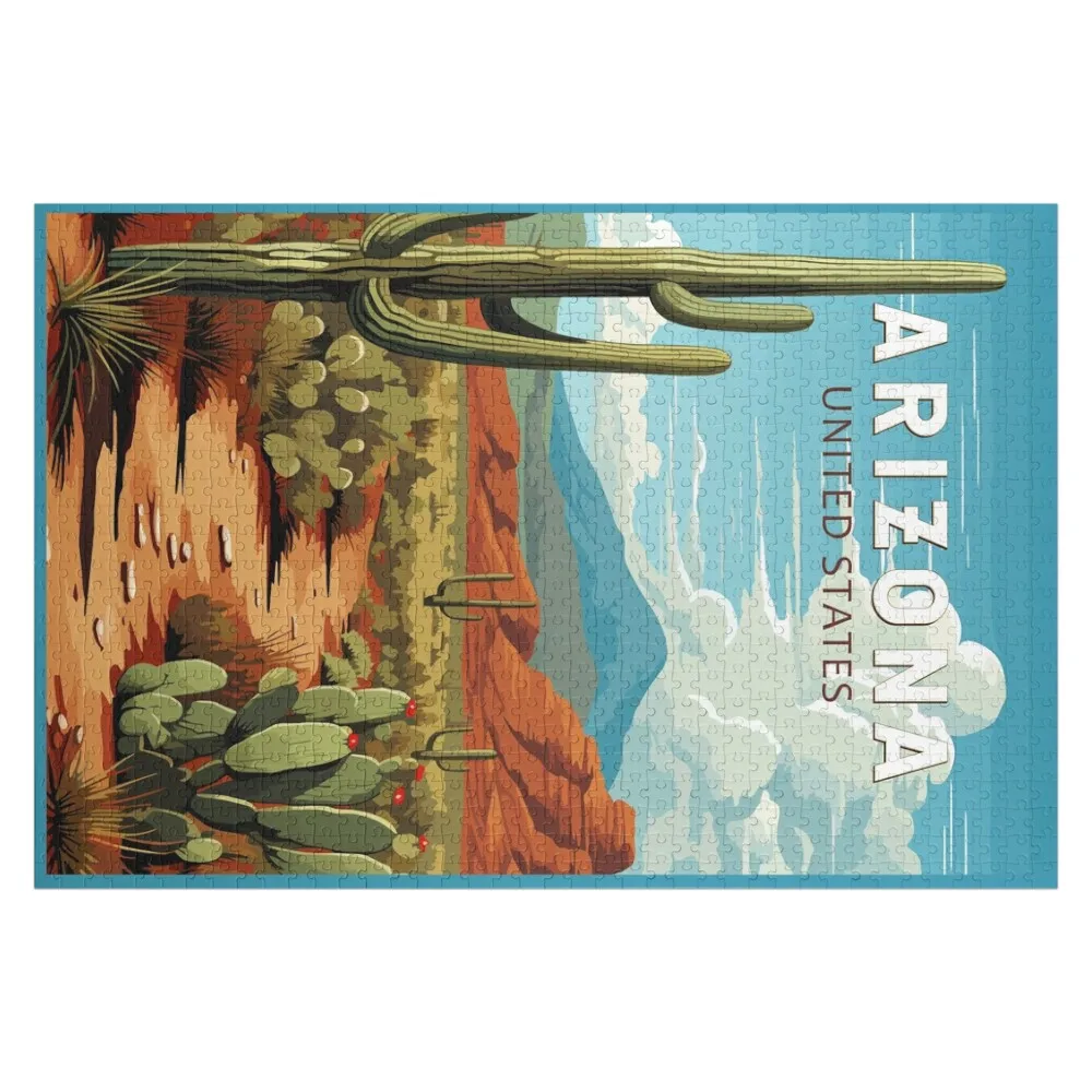 Arizona Travel Art Vintage Jigsaw Puzzle Personalized Toys Wooden Animal Photo Custom Puzzle
Arizona Travel Art Vintage Jigsaw Puzzle Personalized Toys Wooden Animal Photo Custom Puzzle