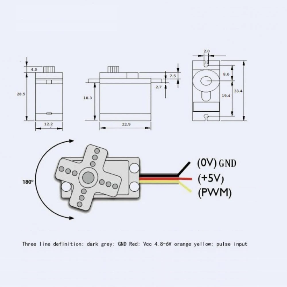 1PCS NHY094MD 9g Servo 4.8V-6V 9g Mini Servo For Aircraft Models Smart Door Locks Robots Diving Equipment Racing Model
1PCS NHY094MD 9g Servo 4.8V-6V 9g Mini Servo For Aircraft Models Smart Door Locks Robots Diving Equipment Racing Model