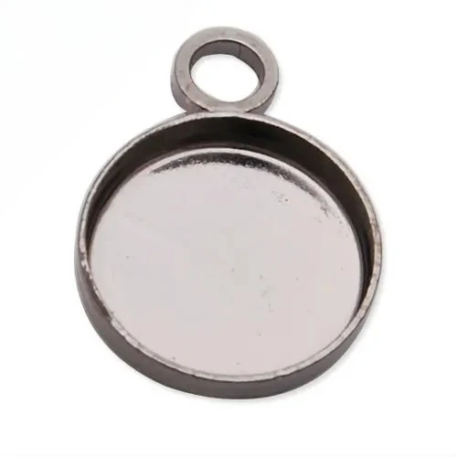Gun Metal Black Plated Pendant Trays,lead and Nickle Free,fit 8mm Round Glass Cabocon,base Metal Bezel,sold 50pcs Per Pkg
Gun Metal Black Plated Pendant Trays,lead and Nickle Free,fit 8mm Round Glass Cabocon,base Metal Bezel,sold 50pcs Per Pkg