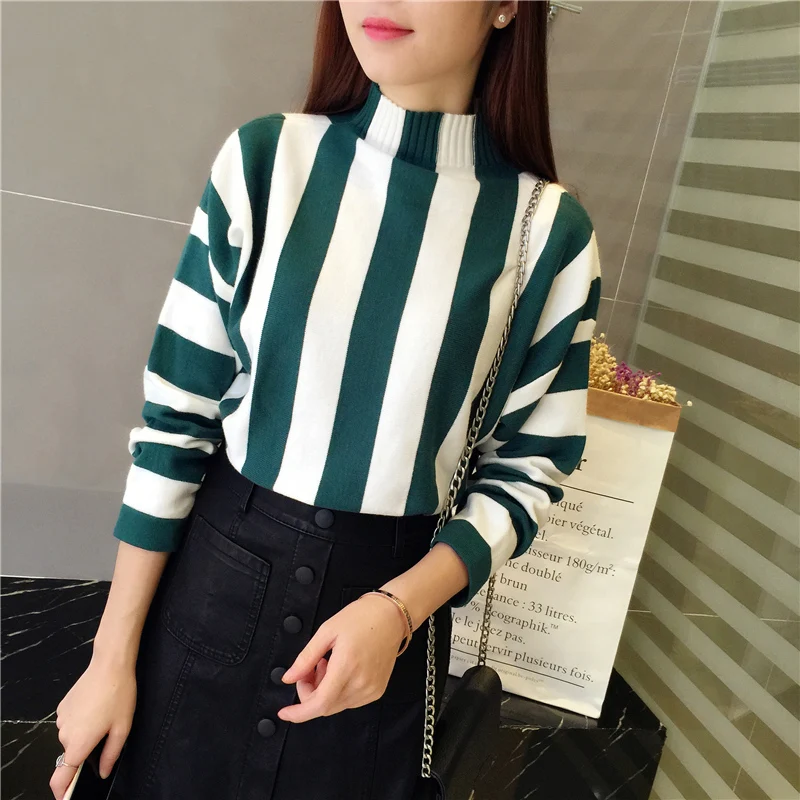 Fashion Turtleneck Loose Striped Sweater Female Clothing 2023 Winter New Oversized Casual Pullovers All-match Tops
Fashion Turtleneck Loose Striped Sweater Female Clothing 2023 Winter New Oversized Casual Pullovers All-match Tops