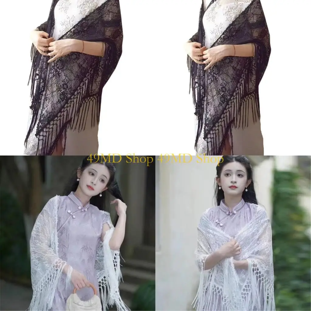 49MD Stylish Embroidered Scarf With Fringe Cheongsam Shawl Formal Occasion Accessory
49MD Stylish Embroidered Scarf With Fringe Cheongsam Shawl Formal Occasion Accessory
