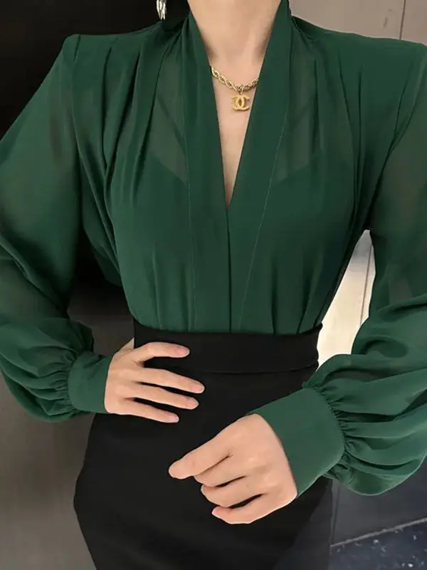 Elegant Long Sleeve Women's Sun Protection Shirt Breathable Loose Fitted Lantern Sleeve Chiffon Top Korean Style Summer New A...
Elegant Long Sleeve Women's Sun Protection Shirt Breathable Loose Fitted Lantern Sleeve Chiffon Top Korean Style Summer New A...