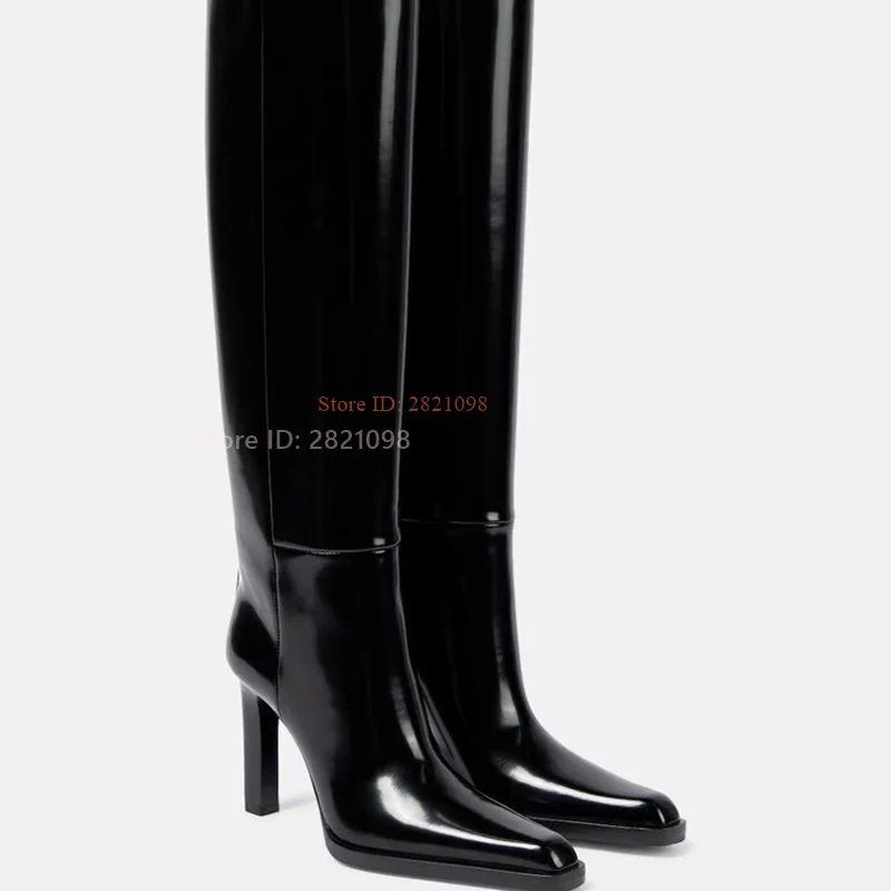 Black Patent Leather Thin Platform Knee High Boots Women Pointed Toe High Heel Long Boot
Black Patent Leather Thin Platform Knee High Boots Women Pointed Toe High Heel Long Boot
