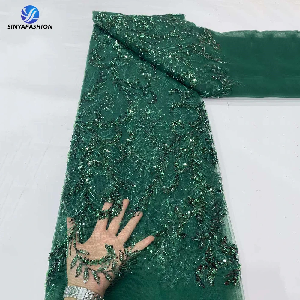 Sinya 2023 Green African French Tulle Mesh Net Nigerian Lace Fabrics High Quality With Sequins Beads Luxury Bridal Lace Fabric
Sinya 2023 Green African French Tulle Mesh Net Nigerian Lace Fabrics High Quality With Sequins Beads Luxury Bridal Lace Fabric
