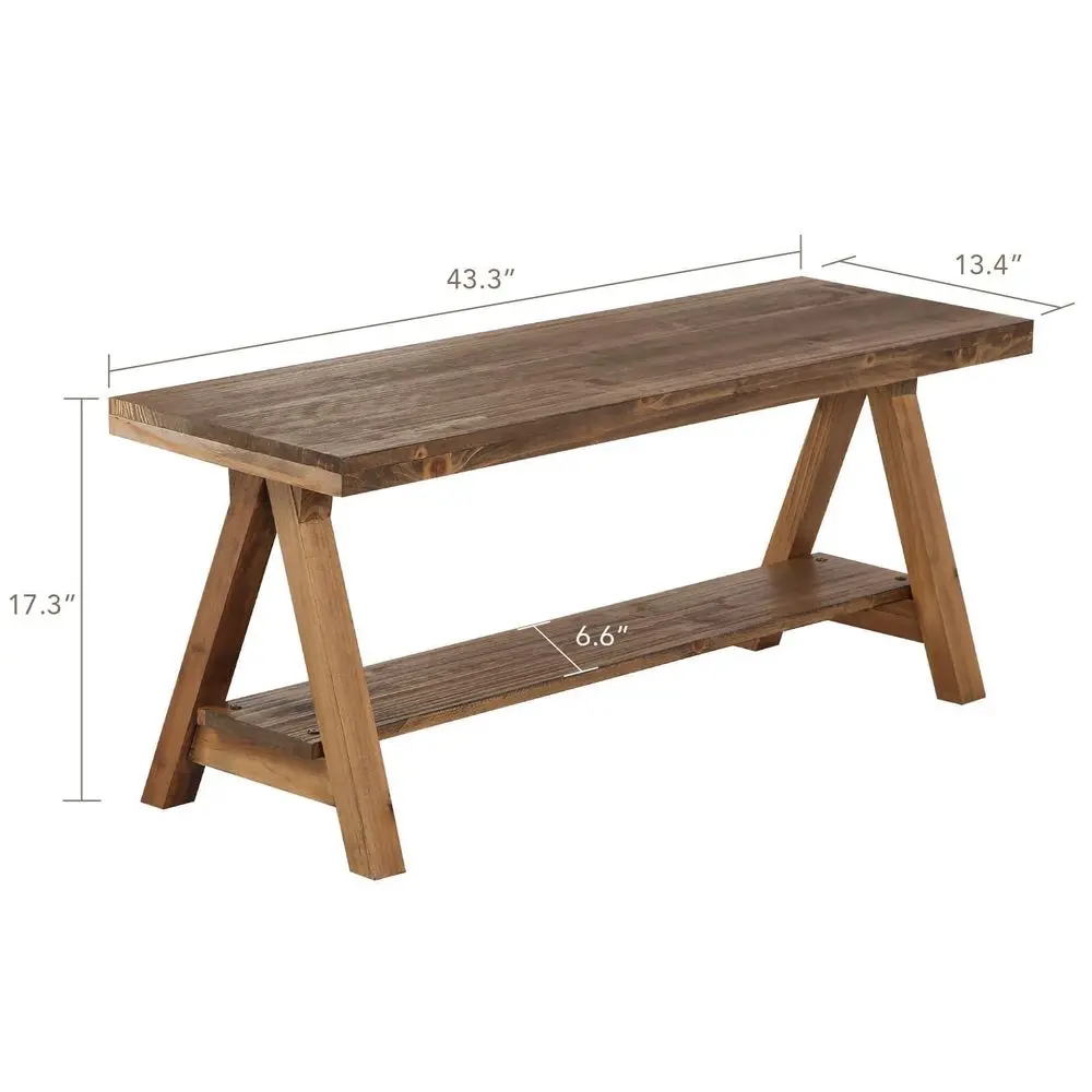 43 Farmhouse Wood Bench, Long Rustic Indoor Storage Bench for Entryway, Living Room, Dining Room, Solid Wood Construction, Orig
43 Farmhouse Wood Bench, Long Rustic Indoor Storage Bench for Entryway, Living Room, Dining Room, Solid Wood Construction, Orig
