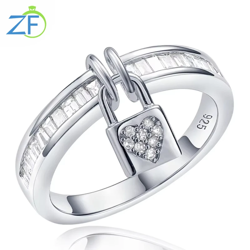 GZ ZONGFA Natural Brilliant Diamond 0.45ct Lock Ring for Women Luxury Genuine 925 Sterling Silver Gems Wedding Party Fine Jewels
GZ ZONGFA Natural Brilliant Diamond 0.45ct Lock Ring for Women Luxury Genuine 925 Sterling Silver Gems Wedding Party Fine Jewels