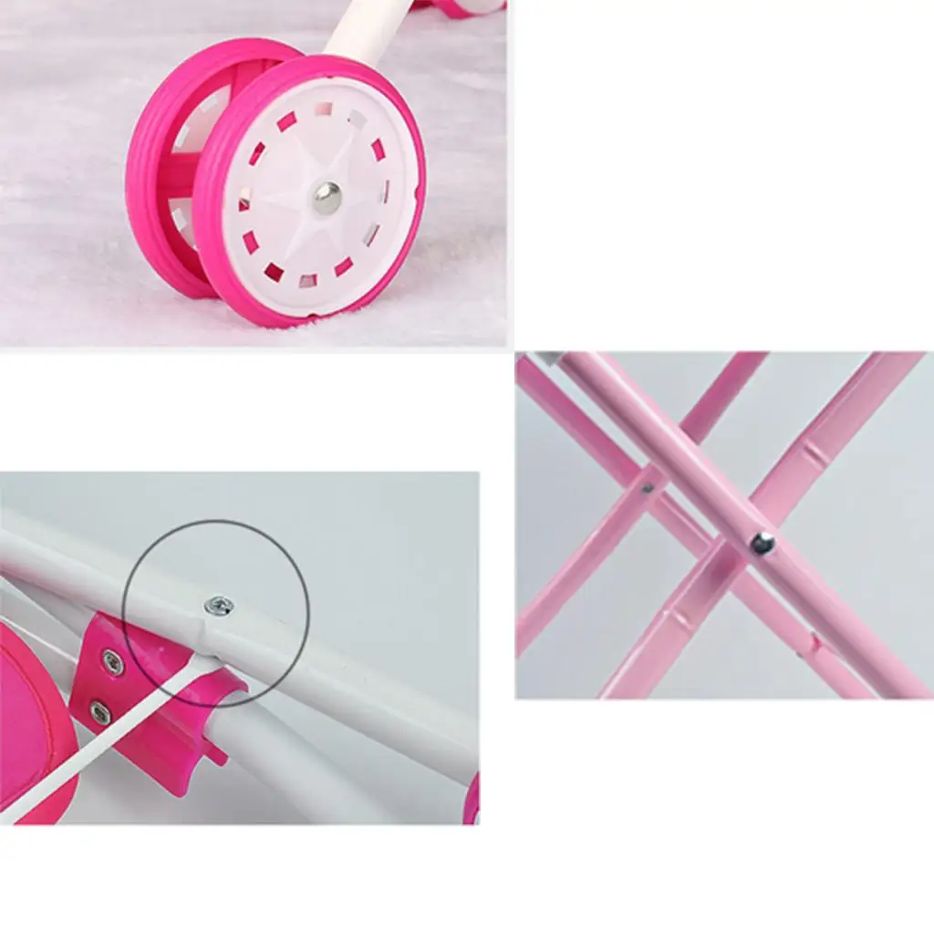 Foldable Dolls Pram Pushchair Mini Push Cart Toy Baby Stroller Accessory for Kid Pretend Playroom
Foldable Dolls Pram Pushchair Mini Push Cart Toy Baby Stroller Accessory for Kid Pretend Playroom