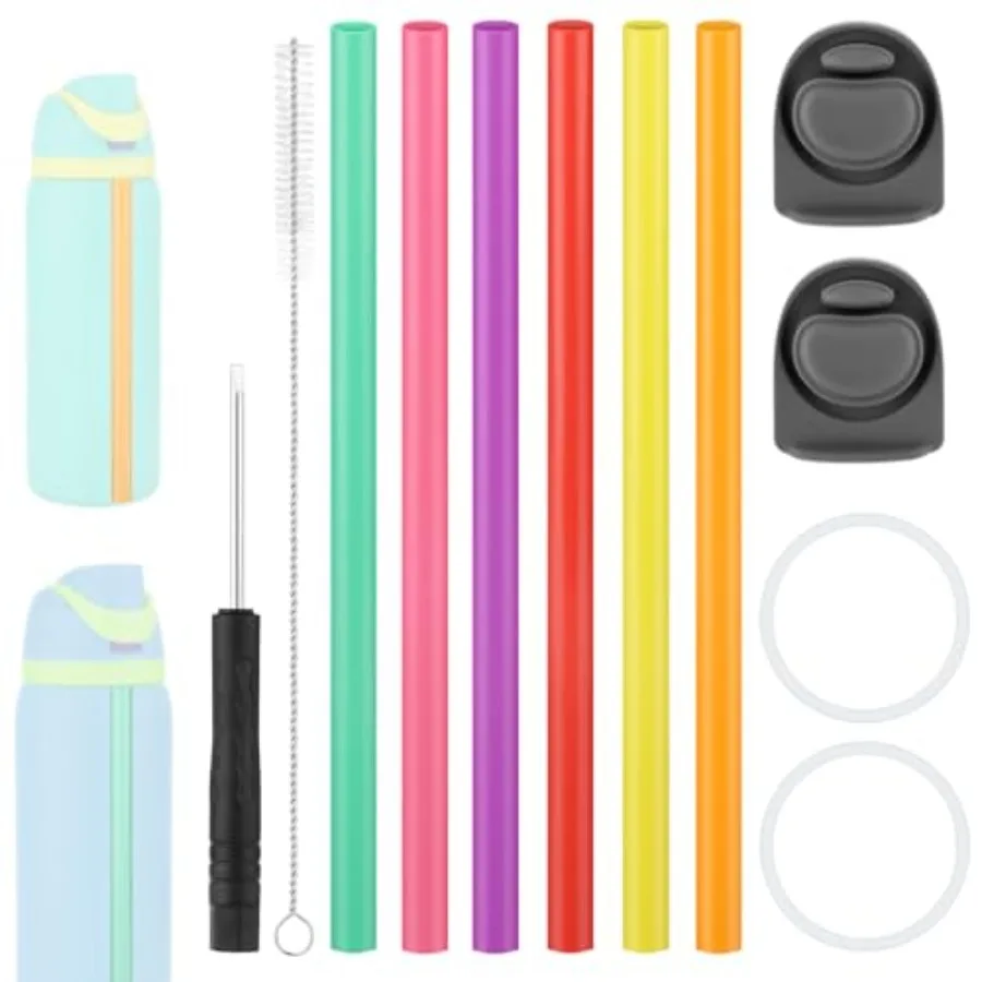 Replacement Parts Kit for Owala FreeSip Water Bottle 24oz 32oz, Including 2 Replacement Stopper 2 Sealing Ring 6 Straw 1 Screwd
Replacement Parts Kit for Owala FreeSip Water Bottle 24oz 32oz, Including 2 Replacement Stopper 2 Sealing Ring 6 Straw 1 Screwd