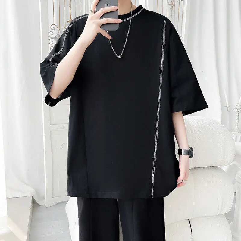 Fashion Loose Short Sleeve Cotton T-Shirts 2025 Summer Men's Casual Tops Youth Street Wear Plus Size M-5XL Pull On Tees Clothing
Fashion Loose Short Sleeve Cotton T-Shirts 2025 Summer Men's Casual Tops Youth Street Wear Plus Size M-5XL Pull On Tees Clothing