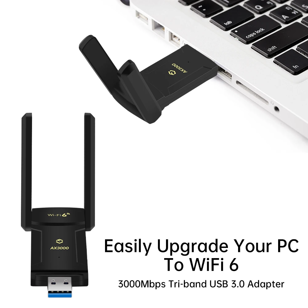 FENVI WiFi6E AX3000 USB Adapter Tri Band 2.4G/5G/6GHz USB 3.0 802.11AX Network Card Wireless Receiver For PC Win10/11
FENVI WiFi6E AX3000 USB Adapter Tri Band 2.4G/5G/6GHz USB 3.0 802.11AX Network Card Wireless Receiver For PC Win10/11