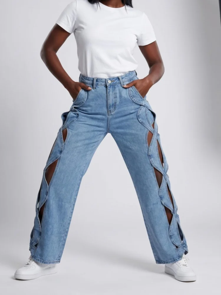 2026 Ropa Y2K Fashion Pink Patchwork Hole Baggy Women's Stacked Jeans Pants For Woman Clothing Straight Gothic Denim Trousers
2026 Ropa Y2K Fashion Pink Patchwork Hole Baggy Women's Stacked Jeans Pants For Woman Clothing Straight Gothic Denim Trousers
