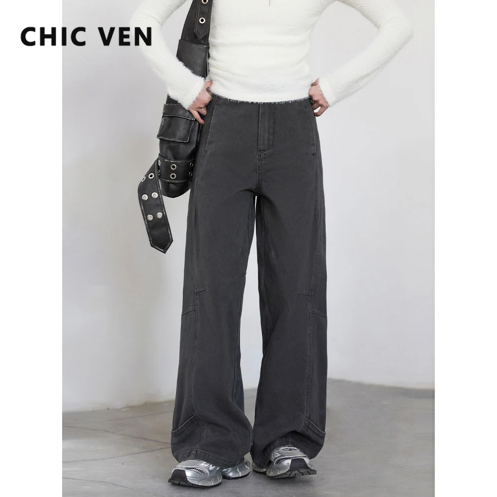 CHIC VEN Women Pants Retro Causal Loose High Waist Cotton Jeans Fashion Solid Wide Leg Female Trousers Spring Autumn New 2025
CHIC VEN Women Pants Retro Causal Loose High Waist Cotton Jeans Fashion Solid Wide Leg Female Trousers Spring Autumn New 2025