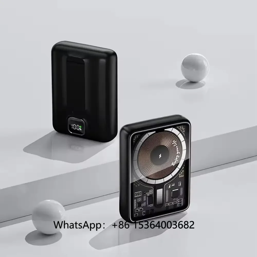 Fashion Portable Power Bank 10000mAh LED Display Mini Power Bank Wireless Charging Large Capacity Powerbank
Fashion Portable Power Bank 10000mAh LED Display Mini Power Bank Wireless Charging Large Capacity Powerbank