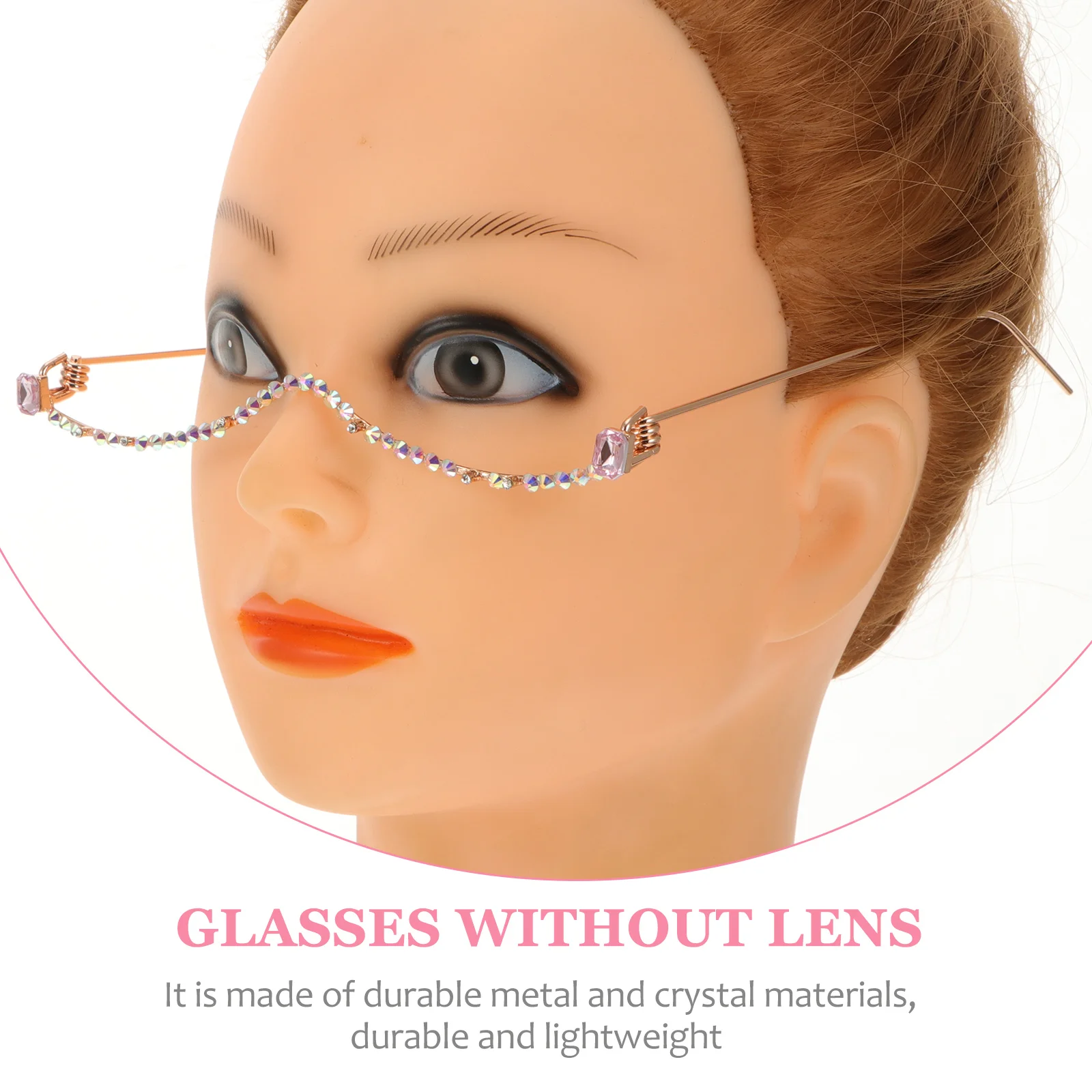 Half Frame Glasses Without Lens Decorative Crystal Metal Eyeglasses Stylish Photo Props Fashion Accessories Trendy Jewelry 
Half Frame Glasses Without Lens Decorative Crystal Metal Eyeglasses Stylish Photo Props Fashion Accessories Trendy Jewelry