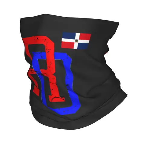 Dominican Republic Flag Balaclava Hiking Camping Face Masks Male Vintage Windproof Bicycle Mask Seamless Soft Scarf Bandana