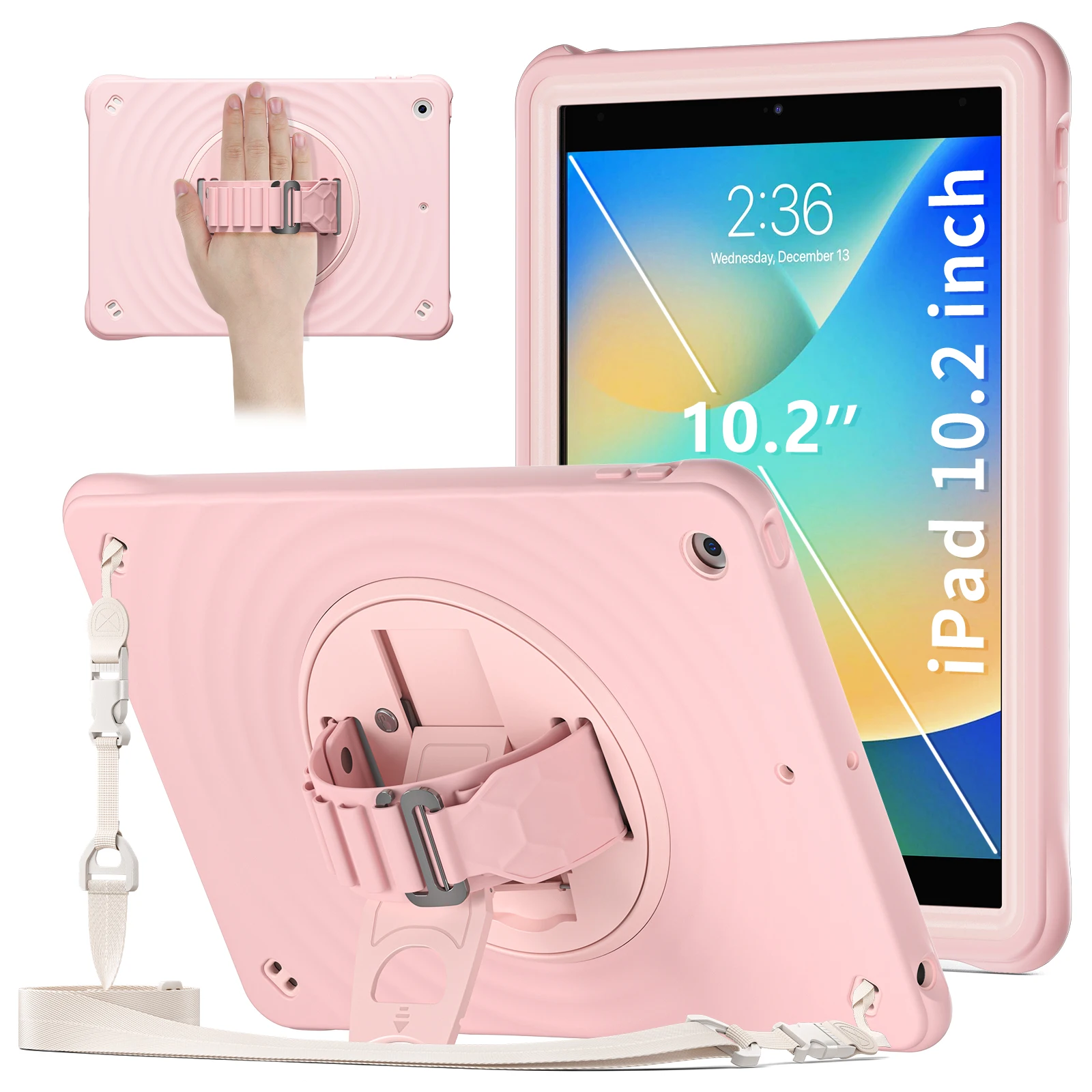 Heavy Duty Hybrid Case For iPad 10.2 2019 2020 2021 7th 8th 9th Gen 360 Rotating Stand Cover With Adjustable Hand Shoulder Strap
Heavy Duty Hybrid Case For iPad 10.2 2019 2020 2021 7th 8th 9th Gen 360 Rotating Stand Cover With Adjustable Hand Shoulder Strap
