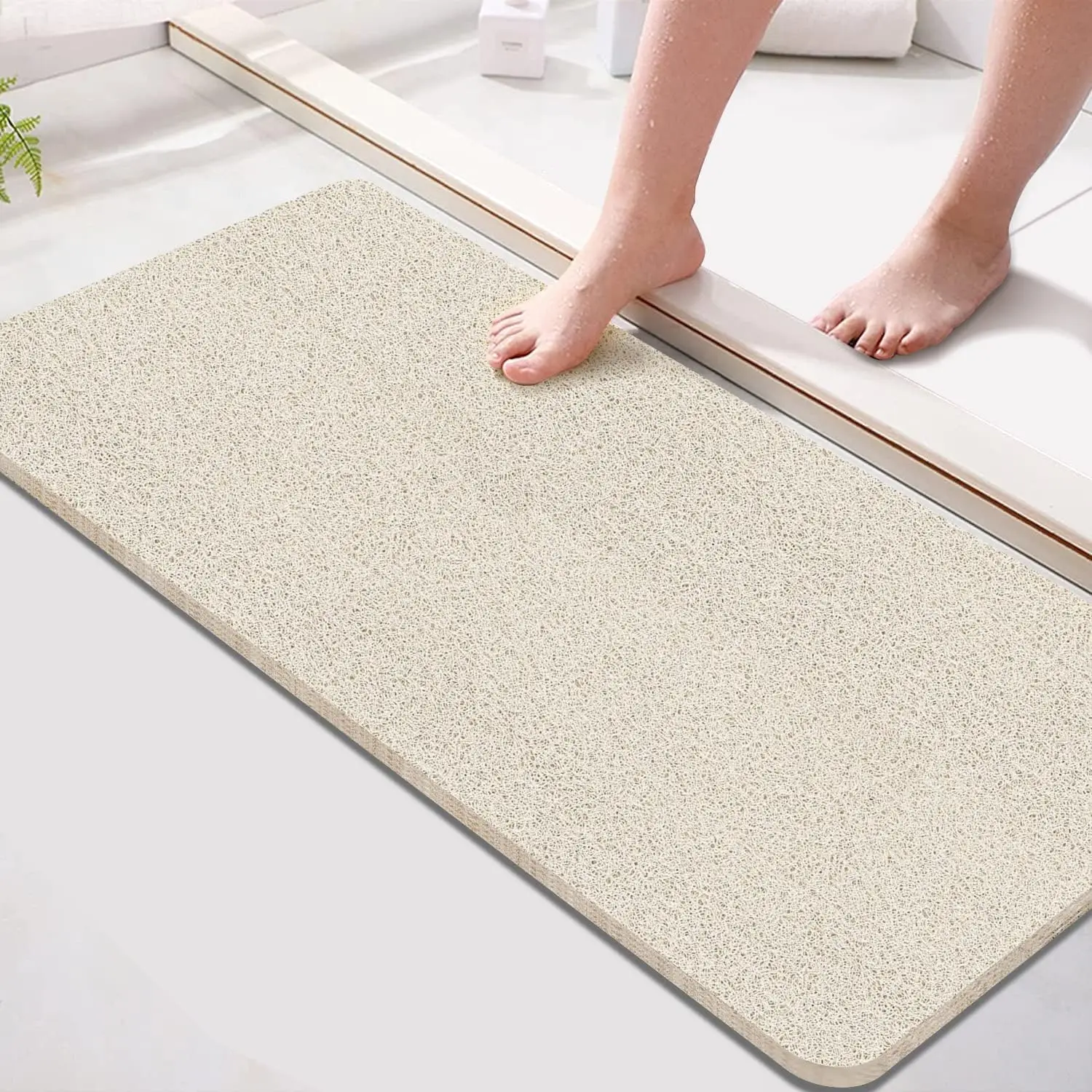 Non Slip Shower Mats Without Suction Cups, PVC Loofah Bathroom Mat, Quick Drying, 15.7x36 Inch, Beige
Non Slip Shower Mats Without Suction Cups, PVC Loofah Bathroom Mat, Quick Drying, 15.7x36 Inch, Beige
