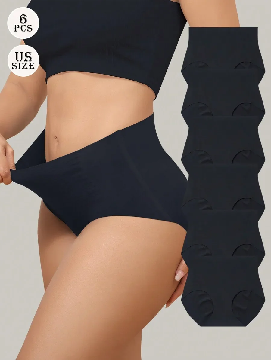 6-Pack Comfortable High-Rise Bikini Underwear Solid Black No Pinch Waistband
6-Pack Comfortable High-Rise Bikini Underwear Solid Black No Pinch Waistband