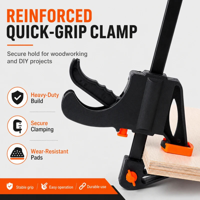 Trigger Style F Type Quick Clamp, Heavy Duty Fast Woodworking F Clamp for Fixing Boards, Multifunctional Carpenter Tool for DIY
Trigger Style F Type Quick Clamp, Heavy Duty Fast Woodworking F Clamp for Fixing Boards, Multifunctional Carpenter Tool for DIY