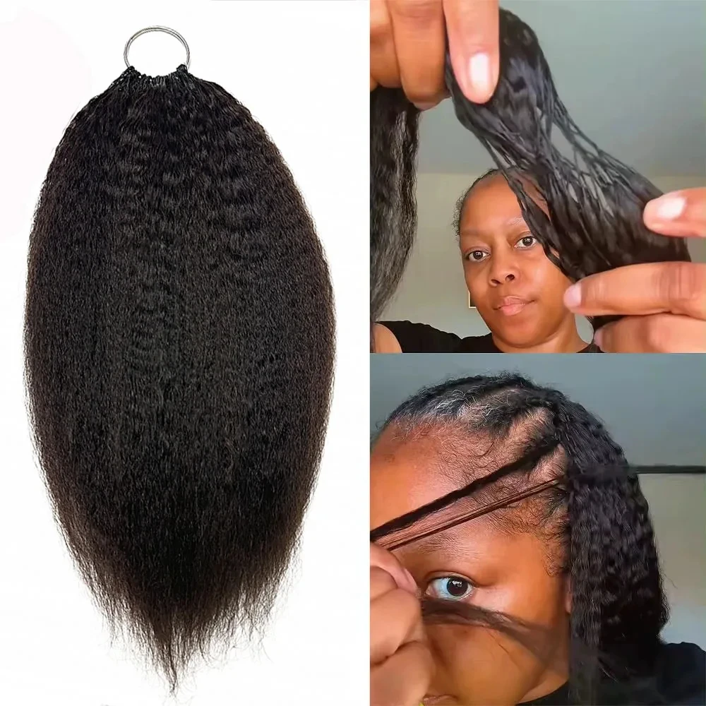 Kinky Straight Feather Crochet Human Hair Extension Yaki Wave Pre Separated Knotless Crochet Hair Micro Bundles With Loop
Kinky Straight Feather Crochet Human Hair Extension Yaki Wave Pre Separated Knotless Crochet Hair Micro Bundles With Loop