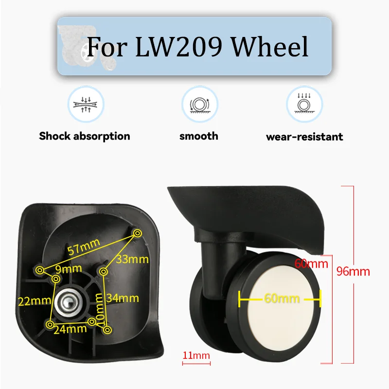 Suitable For LW209 Universal Wheel Replacement Suitcase Rotating Smooth Silent Shock Absorbing Wheel Accessories Wear-resistant
Suitable For LW209 Universal Wheel Replacement Suitcase Rotating Smooth Silent Shock Absorbing Wheel Accessories Wear-resistant