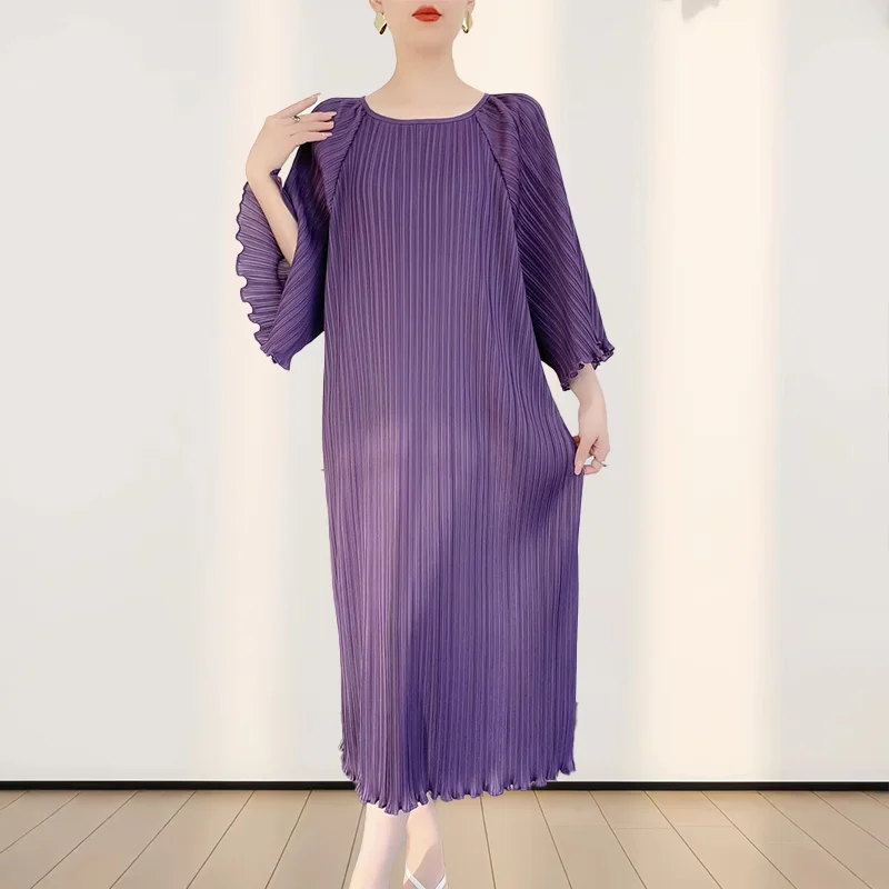 Miyake High-end Pleated Dress 2025 Spring Summer New Female Temperament Long Dress Loose Plus Size New Solid Color Long Dresses
Miyake High-end Pleated Dress 2025 Spring Summer New Female Temperament Long Dress Loose Plus Size New Solid Color Long Dresses
