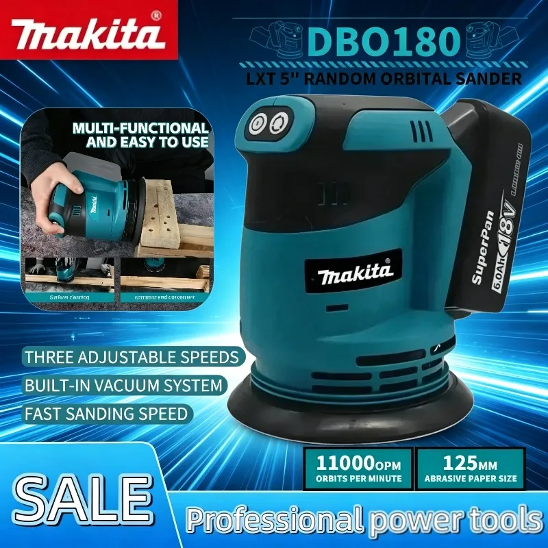 Makita DBO180Z Lithium ion 18V Cordless Rechargeable Disc Random Track Sanding Machine for Woodworking Mud Polishing
Makita DBO180Z Lithium ion 18V Cordless Rechargeable Disc Random Track Sanding Machine for Woodworking Mud Polishing