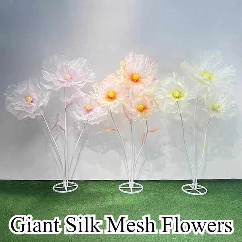 190cm Giant Silk Mesh Flowers Large Artificial Flowers Wedding Background Decoration Simulation Flower Party Home Decor 1/3PCS
190cm Giant Silk Mesh Flowers Large Artificial Flowers Wedding Background Decoration Simulation Flower Party Home Decor 1/3PCS
