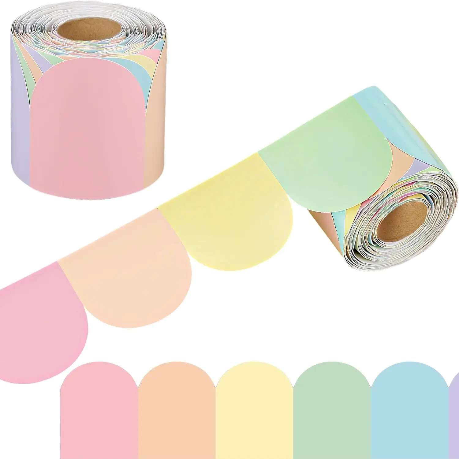 69 Feet Pastel Bulletin Board Border Rainbow Colored Fan-Shaped Decoration roll School Classroom Office Blackboard Wall Table
69 Feet Pastel Bulletin Board Border Rainbow Colored Fan-Shaped Decoration roll School Classroom Office Blackboard Wall Table