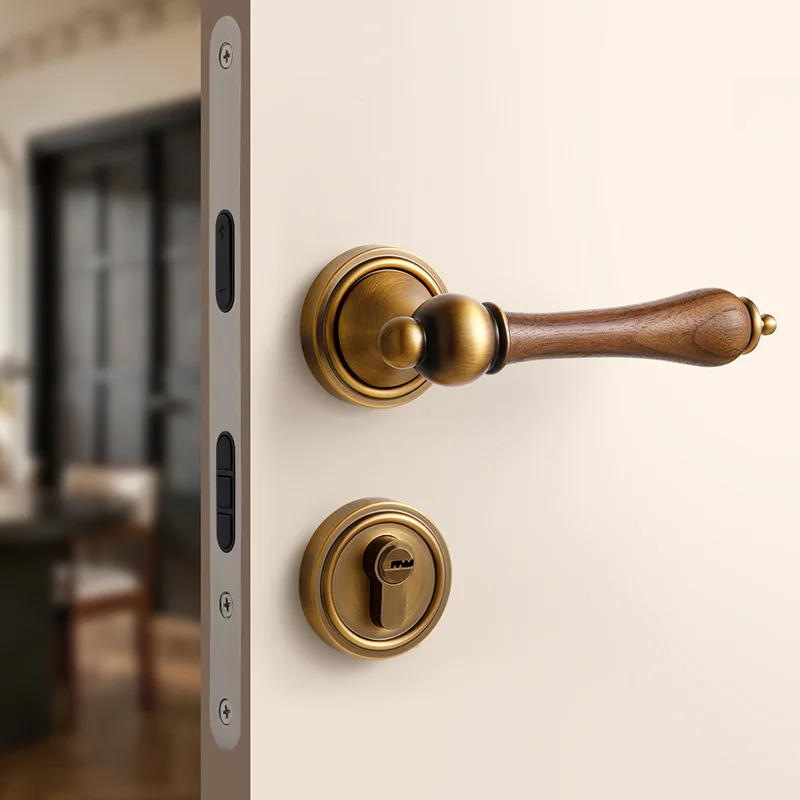 Bedroom Creative Interior Wooden Door Lock Home Magnetic Silent French Retro Door Handle
Bedroom Creative Interior Wooden Door Lock Home Magnetic Silent French Retro Door Handle