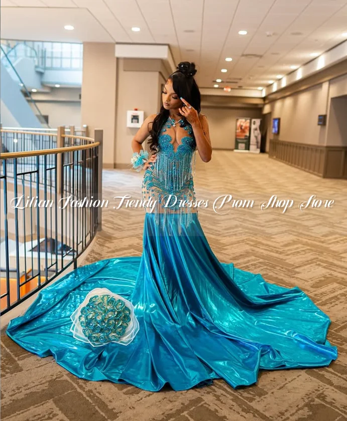 Luxury Royal Blue Diamonds Long Prom Dress 2025 Exquisite Rhinestone Beaded Tassel Appliques Formal Occasion Customized
Luxury Royal Blue Diamonds Long Prom Dress 2025 Exquisite Rhinestone Beaded Tassel Appliques Formal Occasion Customized
