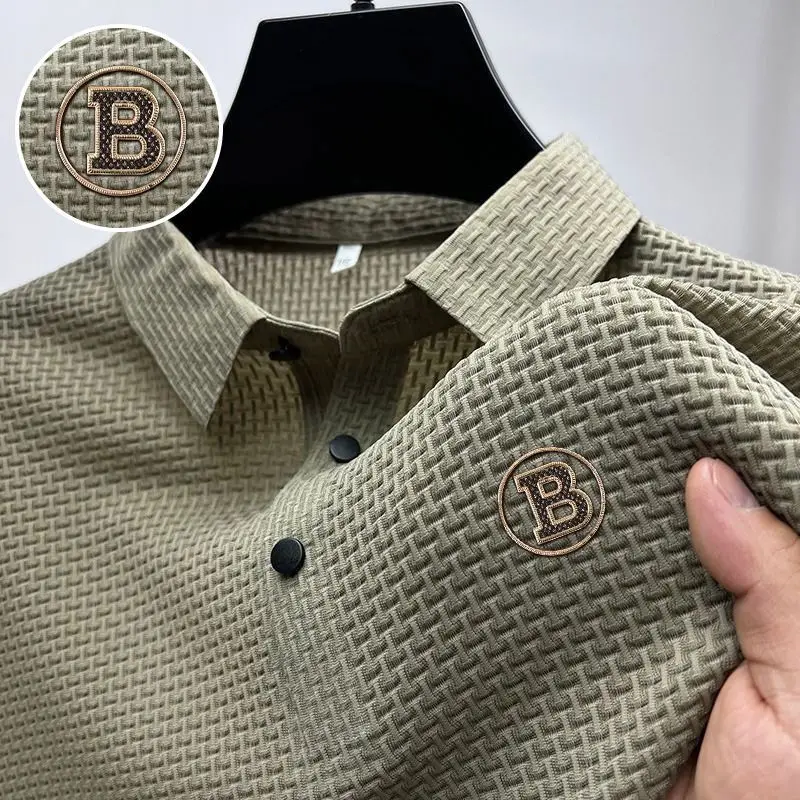 2025 new lapel ice silk POLO shirt men's summer trend business casual top T-shirt
2025 new lapel ice silk POLO shirt men's summer trend business casual top T-shirt