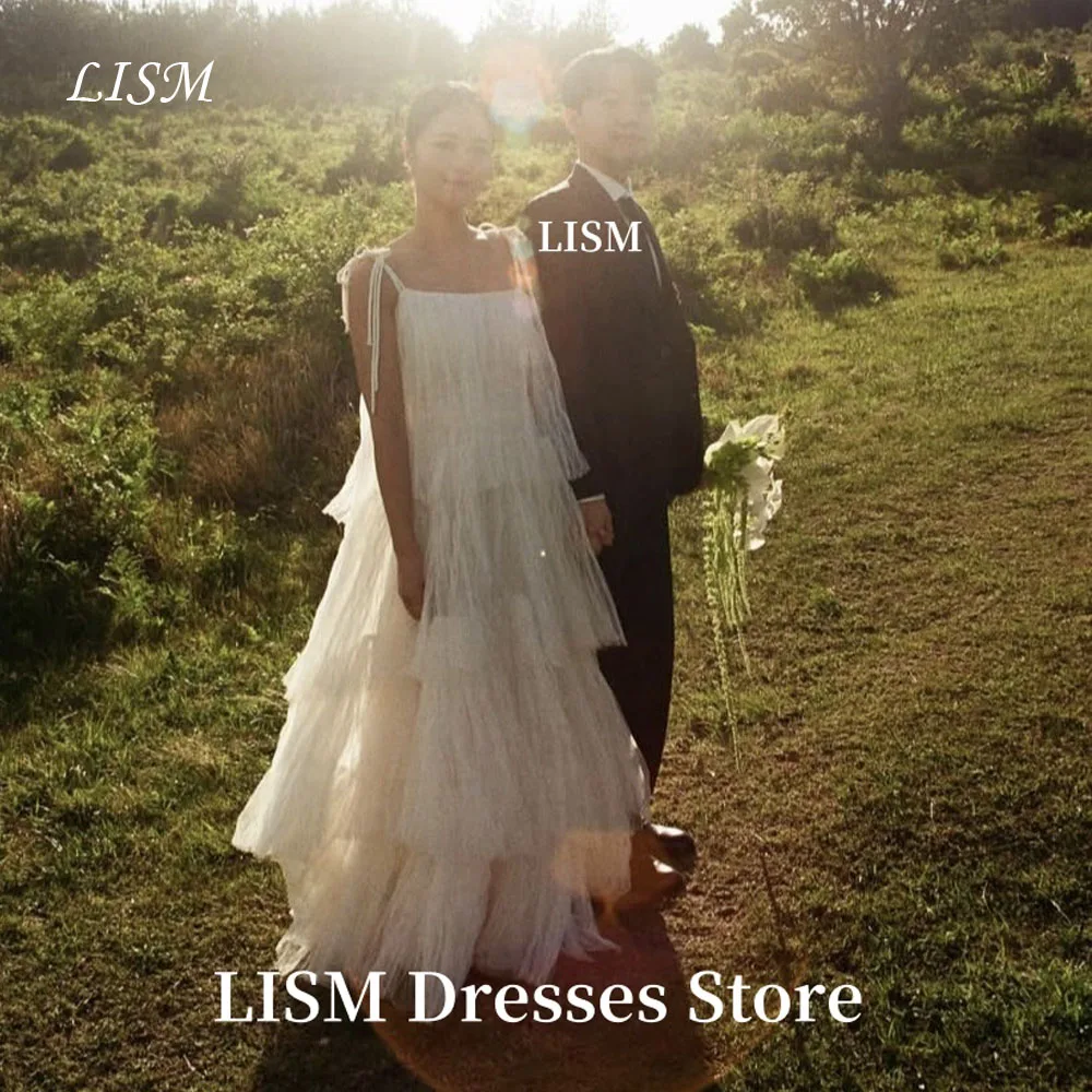 LISM Tiered Elegant A-Line Simple Korea Wedding Dresses Silk Tulle Long Bridal Gowns Photo Shoot 웨딩드레스 Customized Corset Back
LISM Tiered Elegant A-Line Simple Korea Wedding Dresses Silk Tulle Long Bridal Gowns Photo Shoot 웨딩드레스 Customized Corset Back