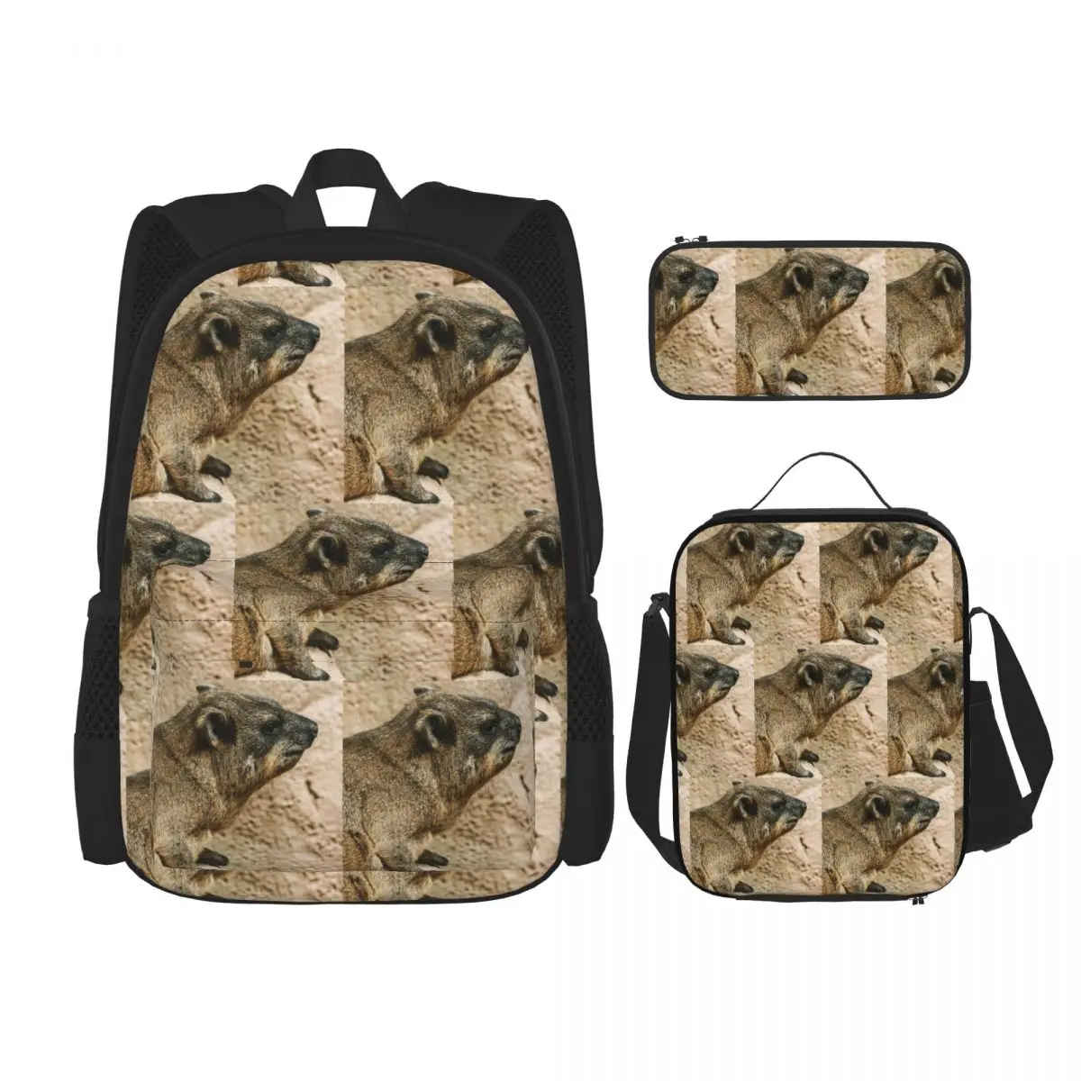 Rock Hyrax Backpacks Boys Girls Bookbag School Bags Rucksack Lunch Bag Pen Bag Three-Piece Set
Rock Hyrax Backpacks Boys Girls Bookbag School Bags Rucksack Lunch Bag Pen Bag Three-Piece Set