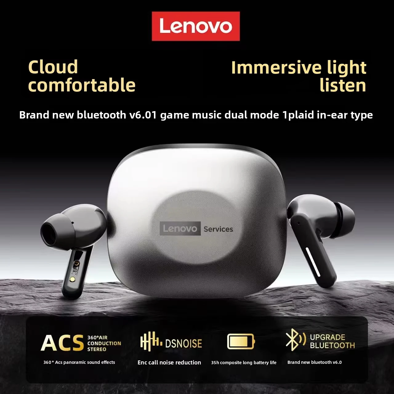 Lenovo LE209 TWS Wireless Earphones Bluetooth 6.0 In Ear Earbuds Stereo ENC Noise Cance Earphones Long Battery Life With Mic
Lenovo LE209 TWS Wireless Earphones Bluetooth 6.0 In Ear Earbuds Stereo ENC Noise Cance Earphones Long Battery Life With Mic
