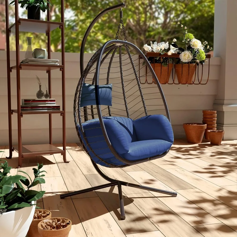 Outdoor Hanging Egg Chair with Stand,Indoor Swinging Chair Patio Wicker Hammock Egg Chair with Thicken Padded Cushions,Indoor 3
Outdoor Hanging Egg Chair with Stand,Indoor Swinging Chair Patio Wicker Hammock Egg Chair with Thicken Padded Cushions,Indoor 3