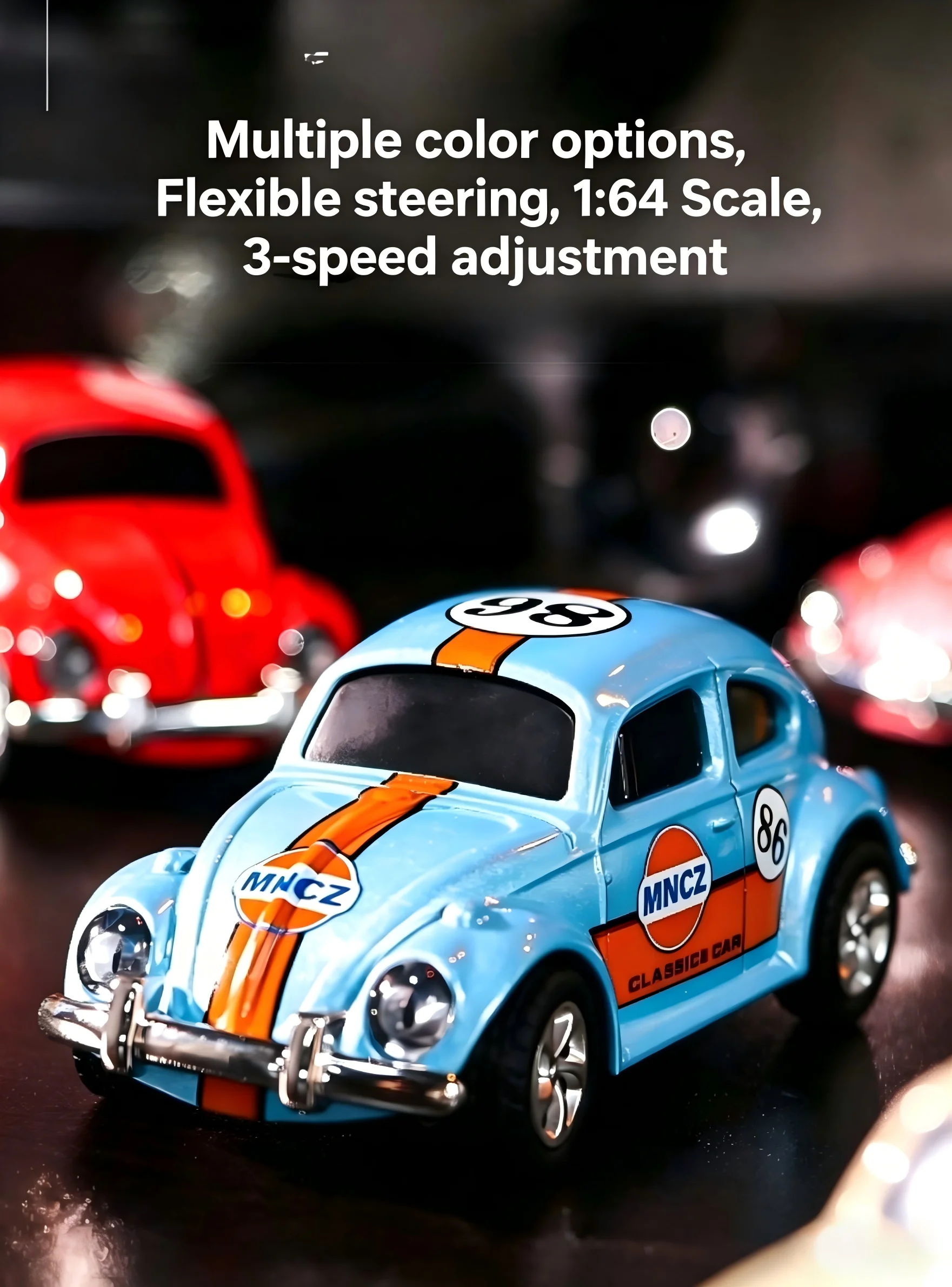 1:64 Scale Mini Beetle RC Car 2.4G Remote Control Drift Car with LED Light USB Rechargeable Portable Alloy Model Car for Kids Ad
1:64 Scale Mini Beetle RC Car 2.4G Remote Control Drift Car with LED Light USB Rechargeable Portable Alloy Model Car for Kids Ad