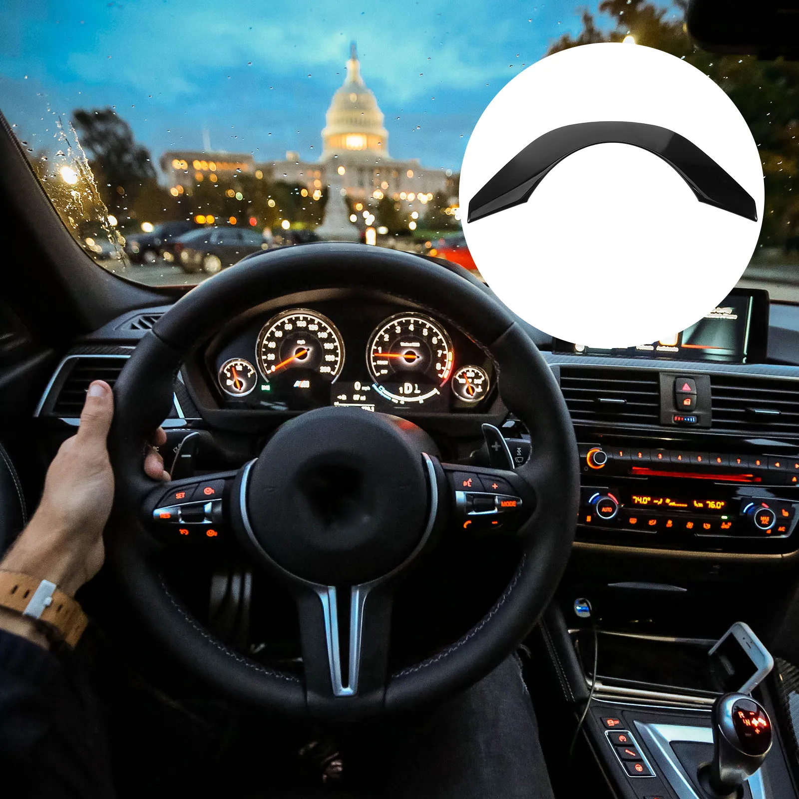 Stearing Decor Trim Cover Elegant Car Steering Wheel Frame Decor Skid Proof Durable ABS Trims Interior Car Garnish Decorative
Stearing Decor Trim Cover Elegant Car Steering Wheel Frame Decor Skid Proof Durable ABS Trims Interior Car Garnish Decorative