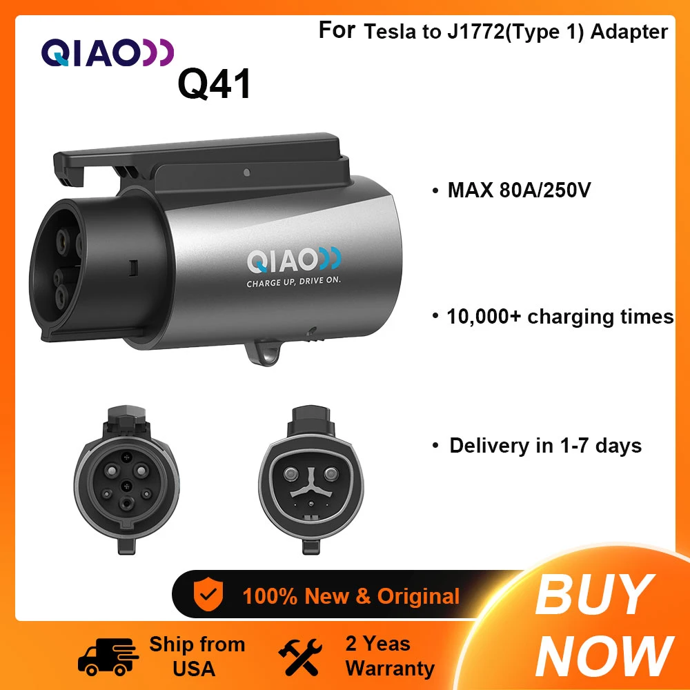 QIAO NACS to J1772 Adapter, Max 80A 250V Compatible with Wall Destination and Mobile Connectors For Tesla to j1772 Adapter Efficient Level 2 EV Charging
QIAO NACS to J1772 Adapter, Max 80A 250V Compatible with Wall Destination and Mobile Connectors For Tesla to j1772 Adapter Efficient Level 2 EV Charging