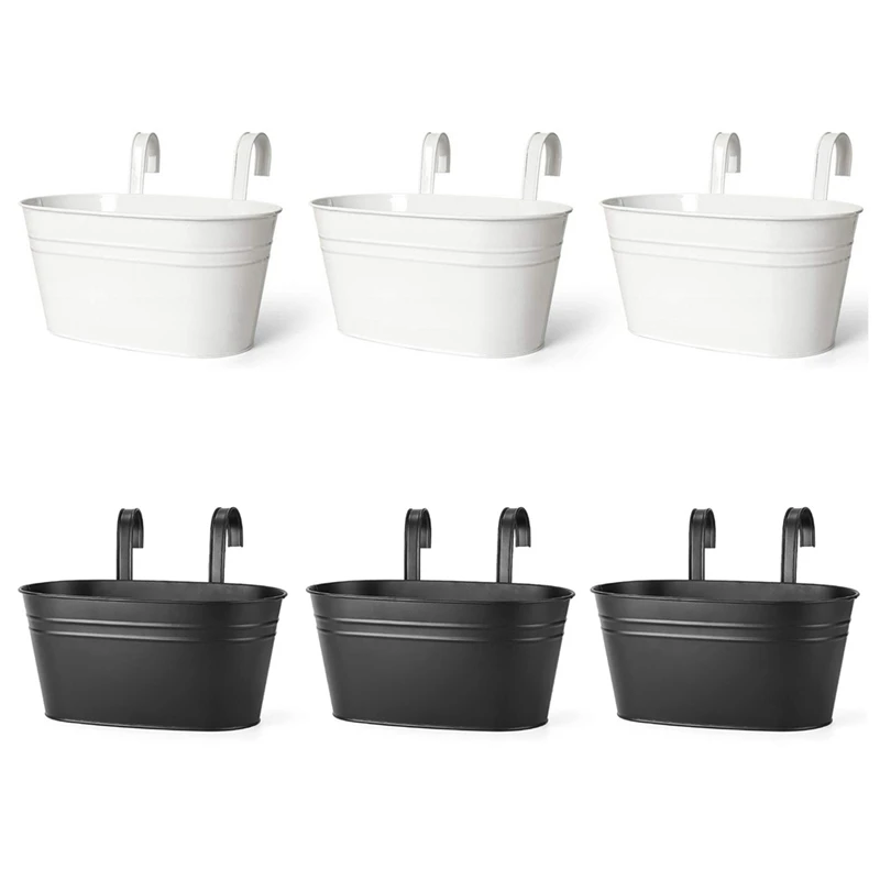 Hanging Flower Pots, Metal Iron Wall Flower Pots For Railing Balcony Garden Home Decoration 3Pcs
Hanging Flower Pots, Metal Iron Wall Flower Pots For Railing Balcony Garden Home Decoration 3Pcs