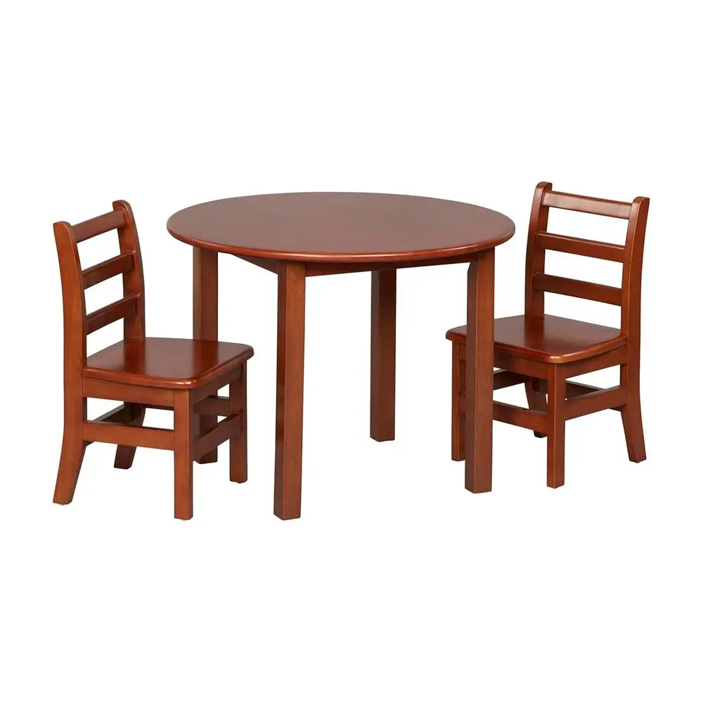 3-Piece Kids' Hardwood Table and Chairs Set, 30 Diameter, 12 Seat Height, Dark Walnut Finish
3-Piece Kids' Hardwood Table and Chairs Set, 30 Diameter, 12 Seat Height, Dark Walnut Finish