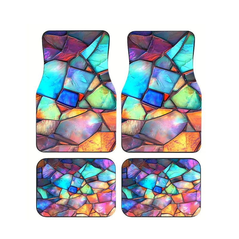 Rainbow Glass Mosaic Car Floor Mats 4pcs Universal Non-slip Auto Foot Mats For Accessories
Rainbow Glass Mosaic Car Floor Mats 4pcs Universal Non-slip Auto Foot Mats For Accessories