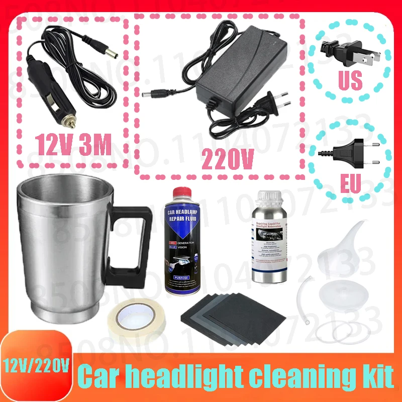 Полировка автомобильных фар 220 В, ЕС, США, комплект для восстановления фар, жидкий инструмент, автоматическая чашка для царапин фар, электрический нагревательный стакан, инструмент
Полировка автомобильных фар 220 В, ЕС, США, комплект для восстановления фар, жидкий инструмент, автоматическая чашка для царапин фар, электрический нагревательный стакан, инструмент