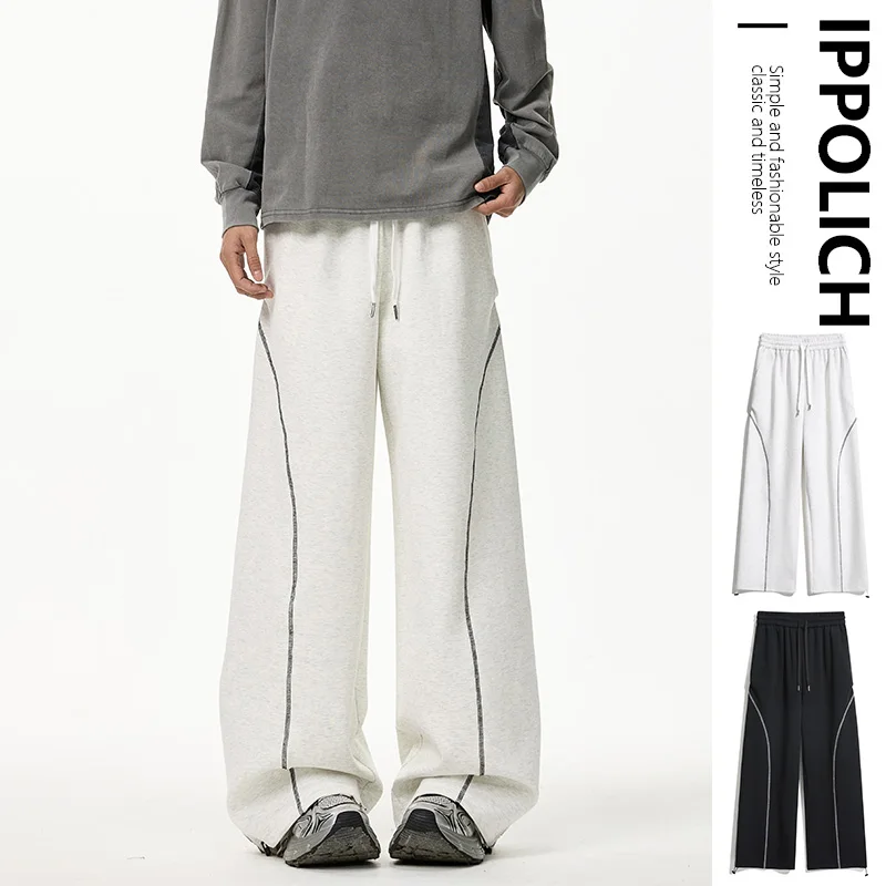 Autumn Sweatpants Trousers Men Pants Y2K Side Striped High Street Wide Leg Straight Spring Casual Pants Unisex Male Sport Pants
Autumn Sweatpants Trousers Men Pants Y2K Side Striped High Street Wide Leg Straight Spring Casual Pants Unisex Male Sport Pants