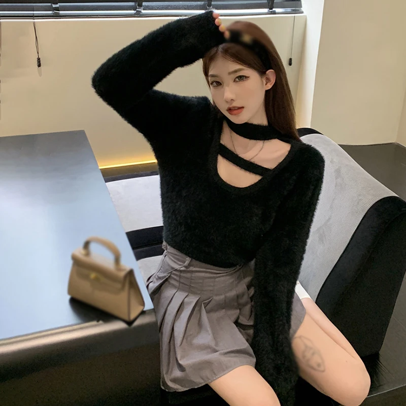 Women's top Women's sweater, Women's pullover Resilient Keep warm Design feel Short style Slim fit V-neck Sweet
Women's top Women's sweater, Women's pullover Resilient Keep warm Design feel Short style Slim fit V-neck Sweet