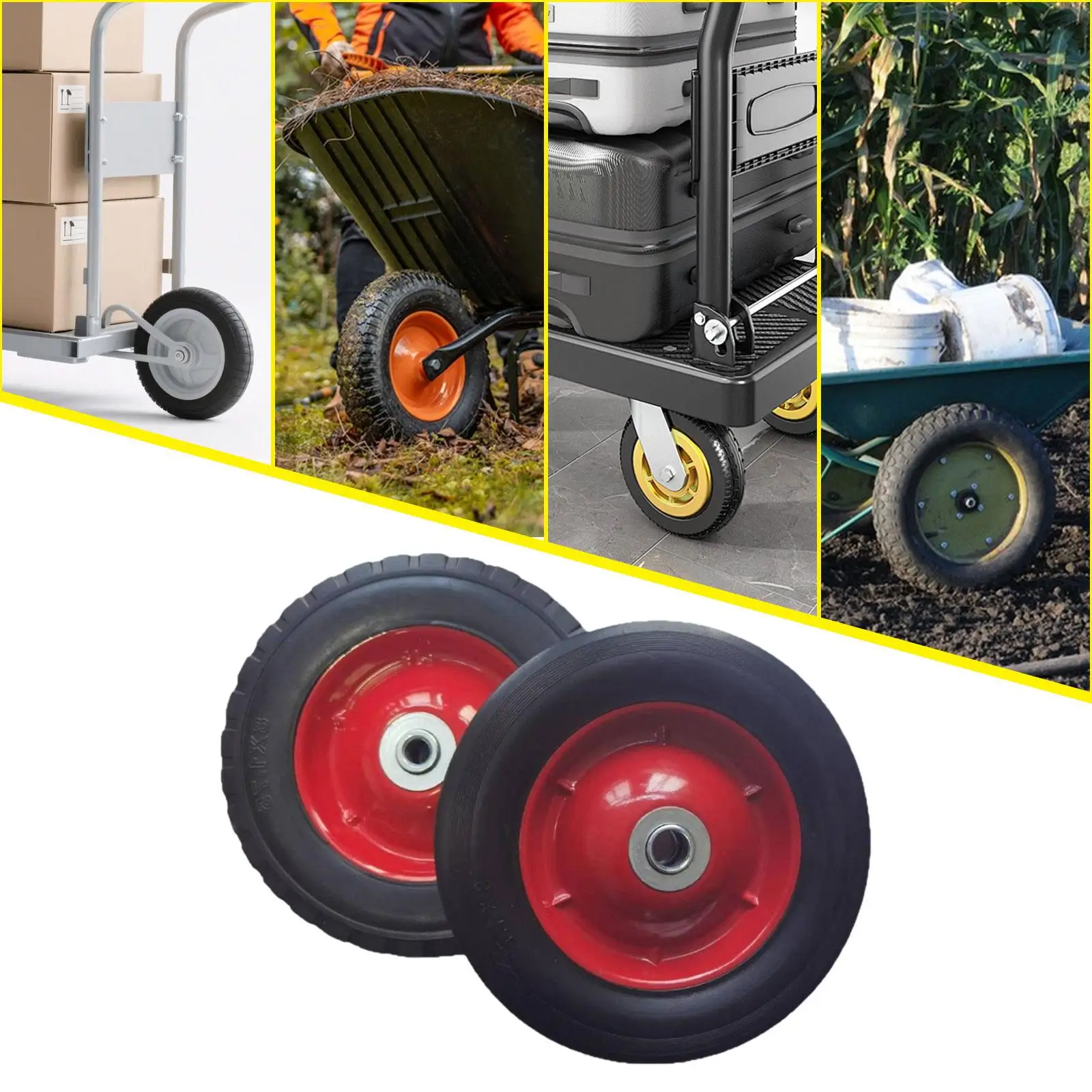 2Pcs Hand Truck Replacement Wheels 8 inch Easy to Install Heavy Duty Solid
2Pcs Hand Truck Replacement Wheels 8 inch Easy to Install Heavy Duty Solid